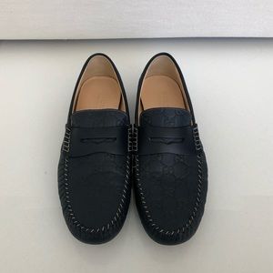 Gucci Blue Men’s Leather GG Guccissima Loafer 10.5